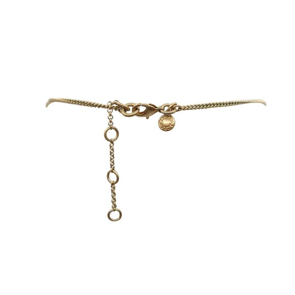 J CREW Rectangular Glass & Gold Tone Statement Necklace Elegant Classic Preppy - Picture 5 of 8